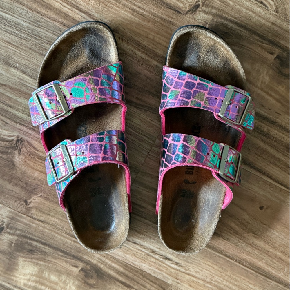 Birkenstock Colorful Pink Iridescent Sandals